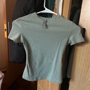 Mineral green SKIMS jersey t shirt